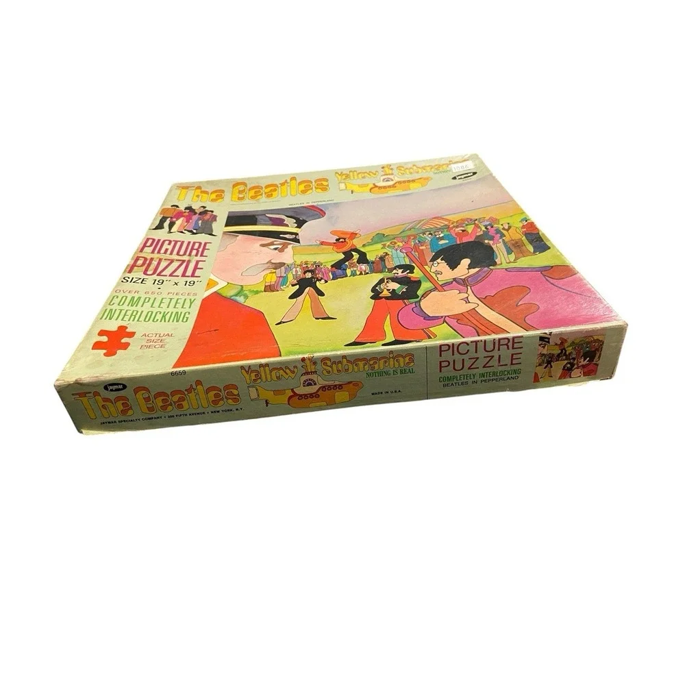 Vintage Jaymar Beatles Yellow Submarine Picture Puzzle 650+ Pieces Used